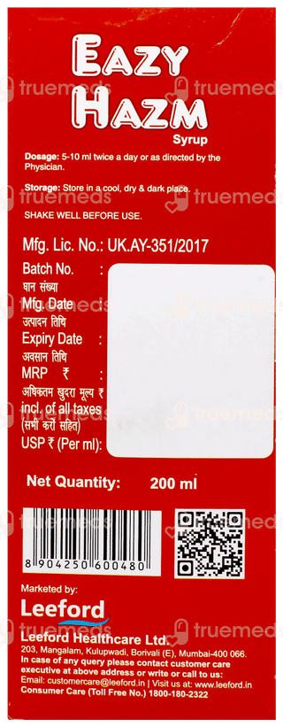 Eazyhazm Syrup 200Ml